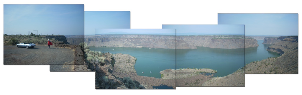 A 180 degree panorama, looking west.