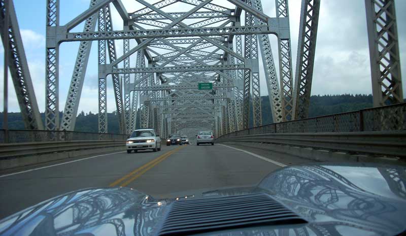 Crossing the Columbia River over the Lewis & Clark Bridge at Longview, WA