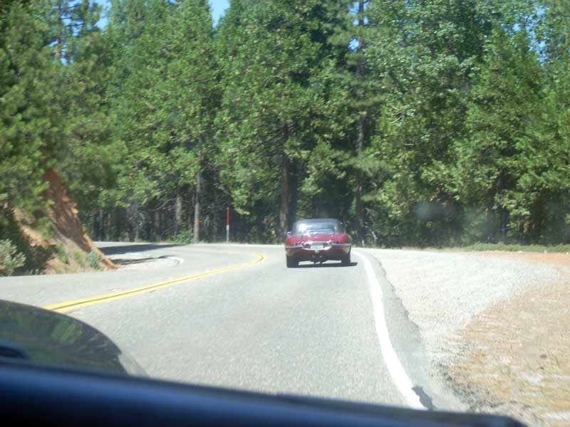 Following Larry into the Sierra foothills.