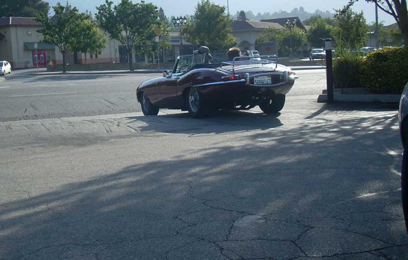 Larry Wade exits the gas station in La Canada.