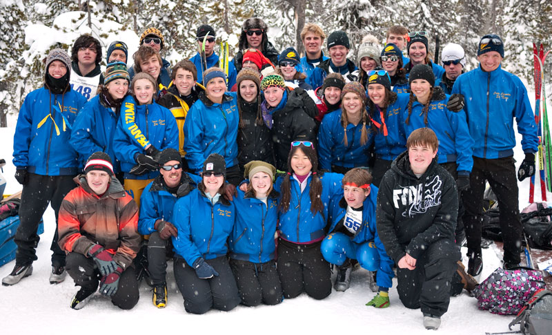 The 2010-2011 Bend Senior High School Nordic Ski Team. Can you spot Nick?