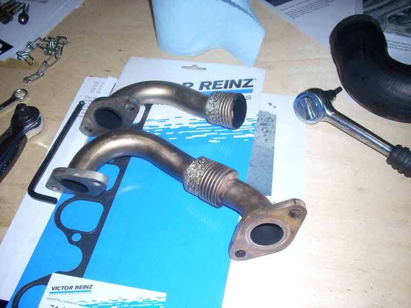 The new EGR cooler pipe.