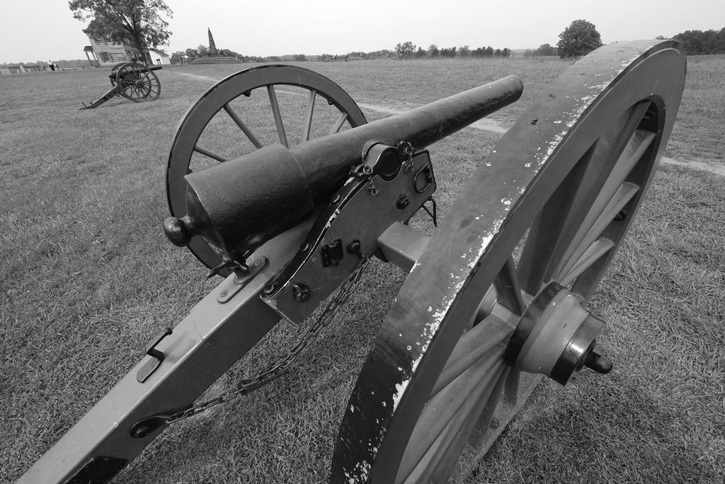 The guns of the Union Army line.