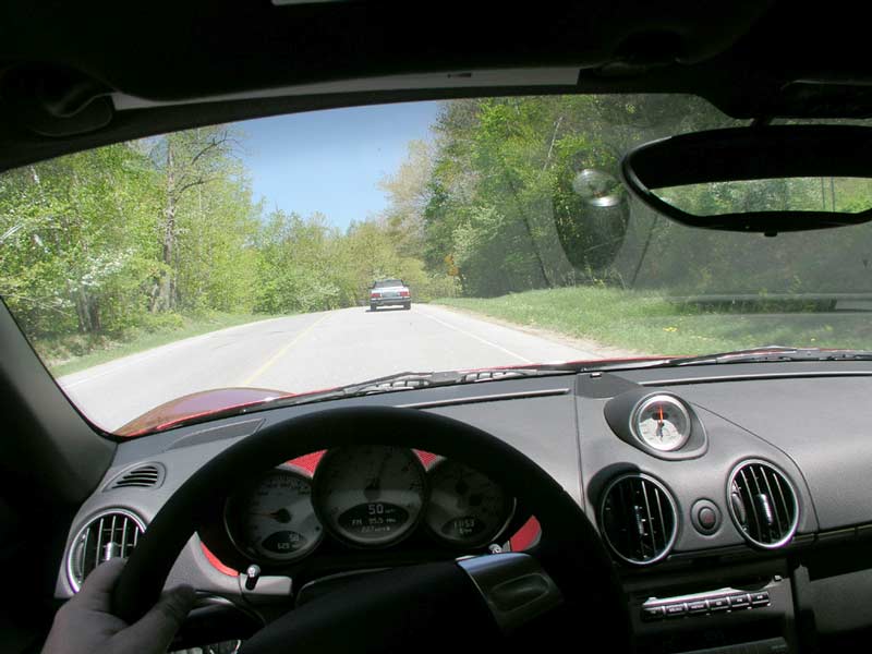View from the driver's seat