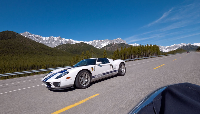 James & Patricia Wells in a 2006 Ford GT.