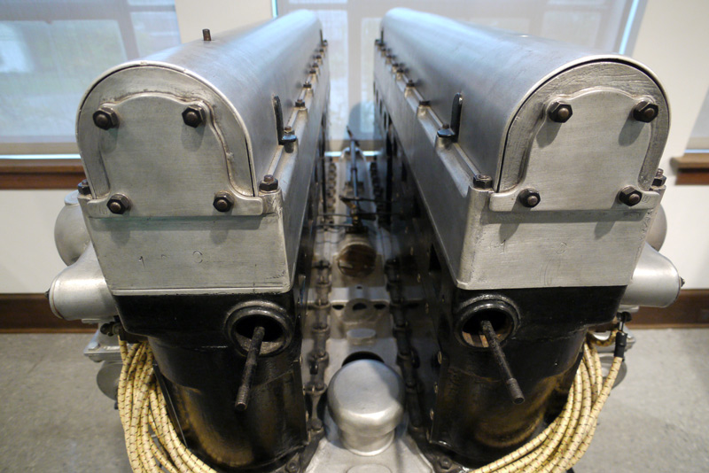 Above: A 16 Cylinder Bugatti Aero engine.