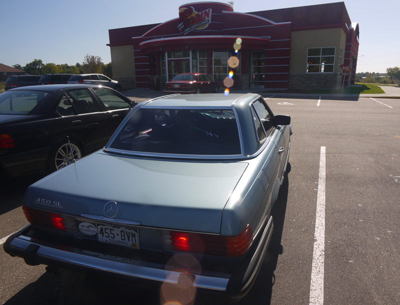 The Red Robin in Eau Claire. The complaining you hear is the Garmin GPS endlessly recalculating... or me NOT having a bratwurst