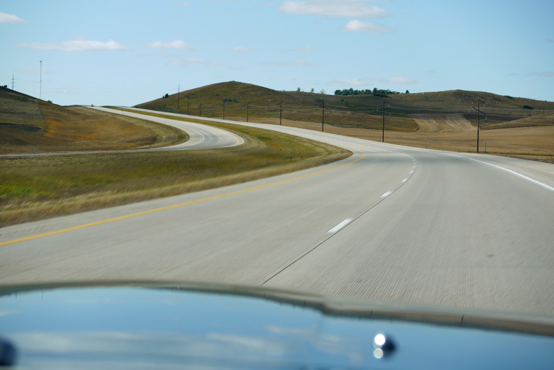 Above: Open road.