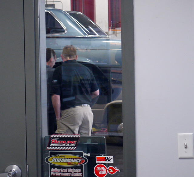 Above: Peering through the shop window.