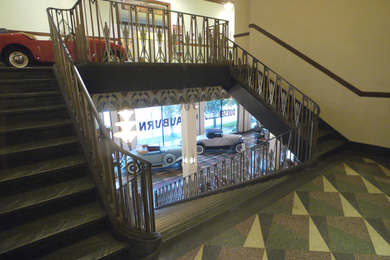 The front stairwell of the ACD Museum. Hey car spotters, can you name the machine at the top? Hint: NOT ACD.