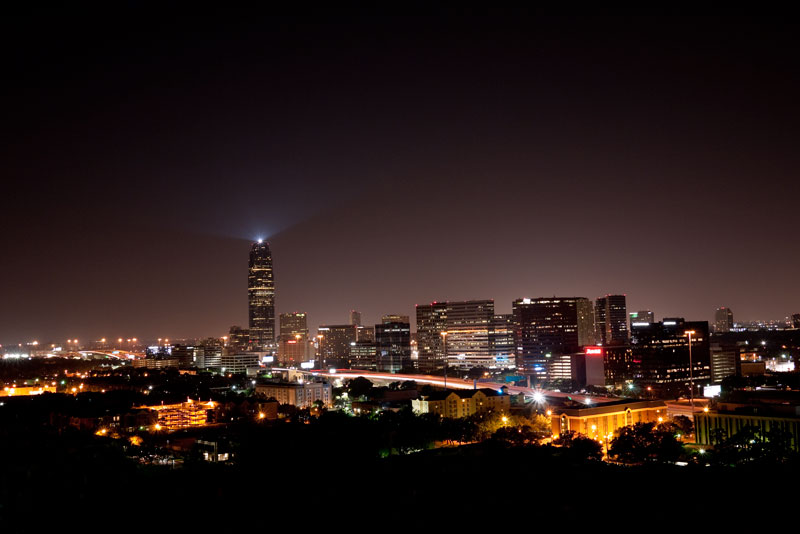 Houston at night.