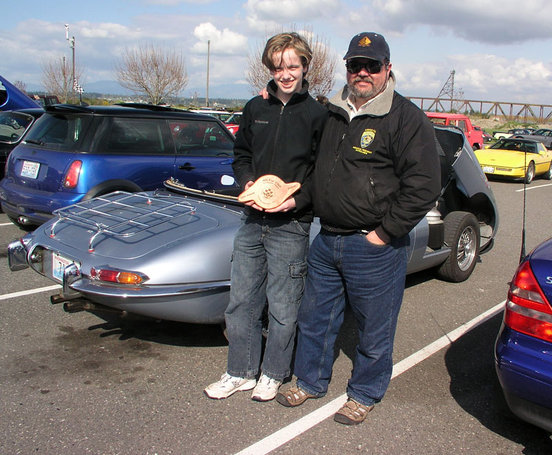 Nick and his proud father