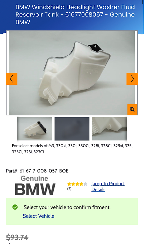 BMW Windshield / Headlight Washer Fluid - Bimmers